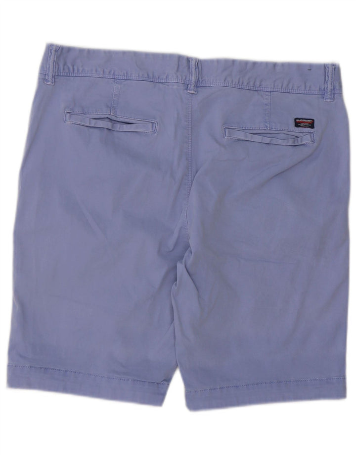 Superdry Herren Chinoshorts W34 Large Lila Baumwolle