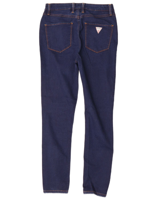 Guess Damen Skinny Jeans W29 L28 Marineblaue Baumwolle