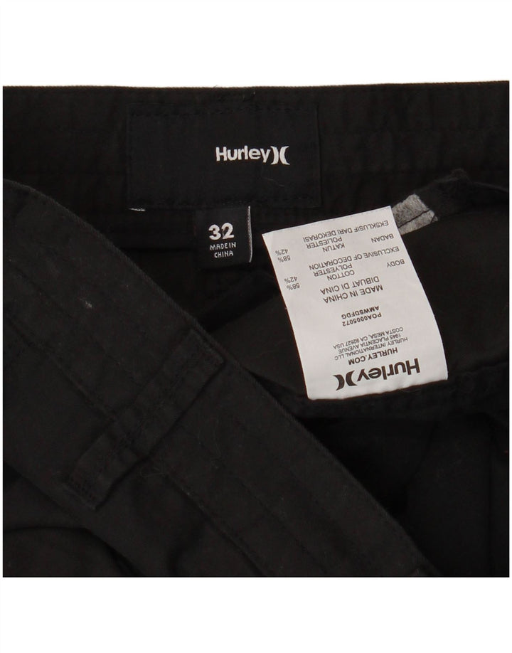 Hurley Herren Cargoshorts W32 Mittelschwarze Baumwolle