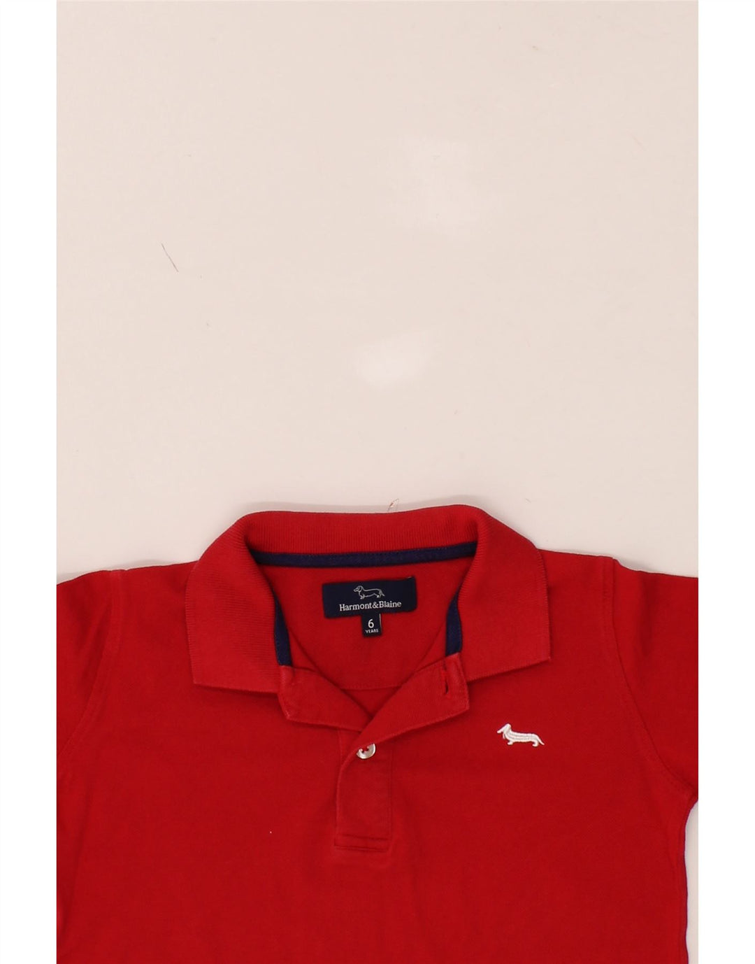 HARMONT & BLAINE Boys Polo Shirt 5-6 Years Red Cotton Vintage Harmont & Blaine and Second-Hand Harmont & Blaine from Messina Hembry 