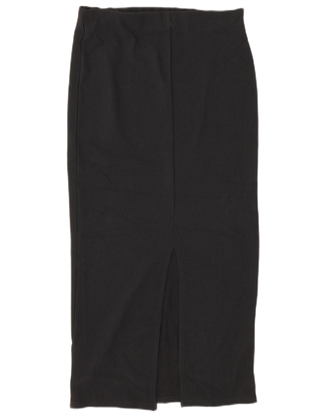 Zara Damen Midirock mit hoher Taille, Größe L, W30, Schwarz, Polyester