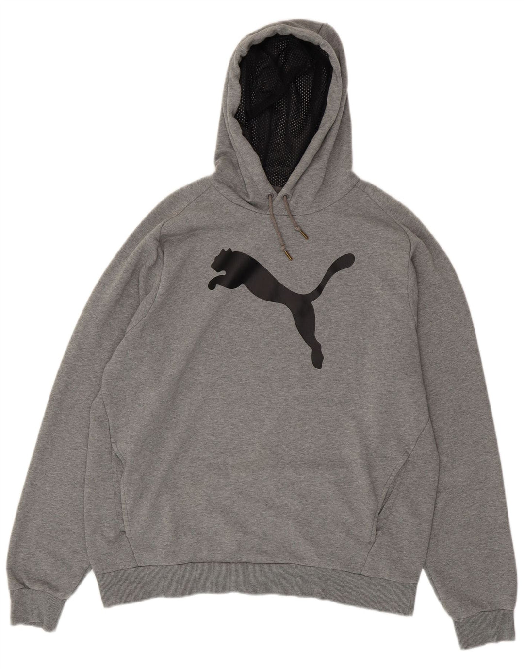 PUMA Herren Graphic Hoodie Pullover XL Grau gefleckte Baumwolle