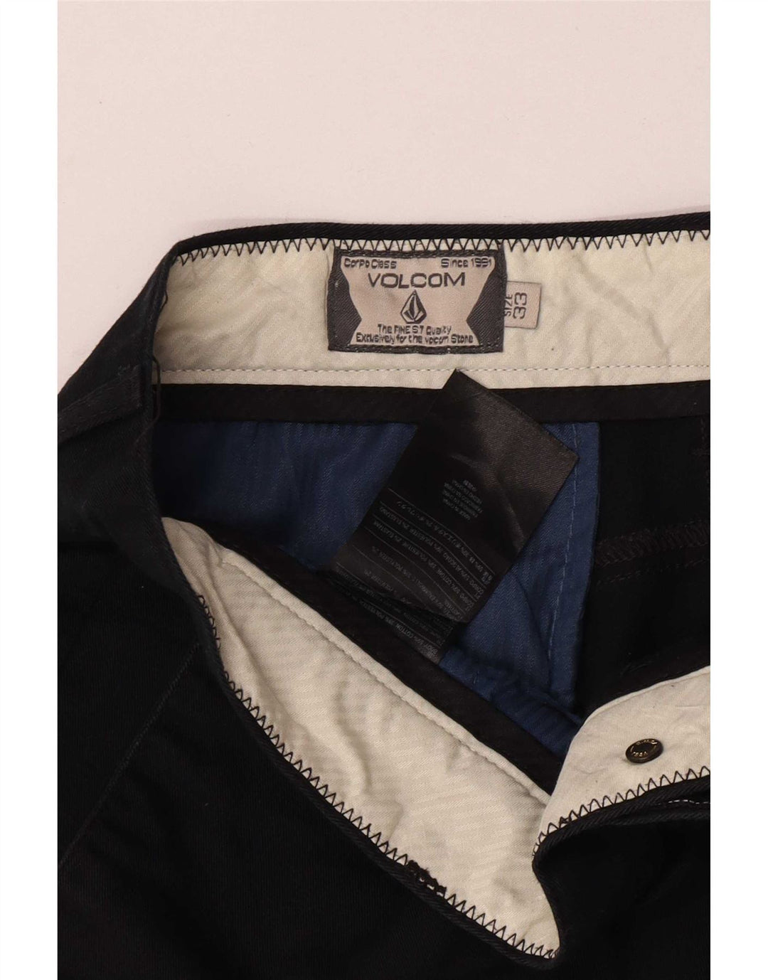 Volcom Herren Chinoshorts W33 Mittelschwarze Baumwolle