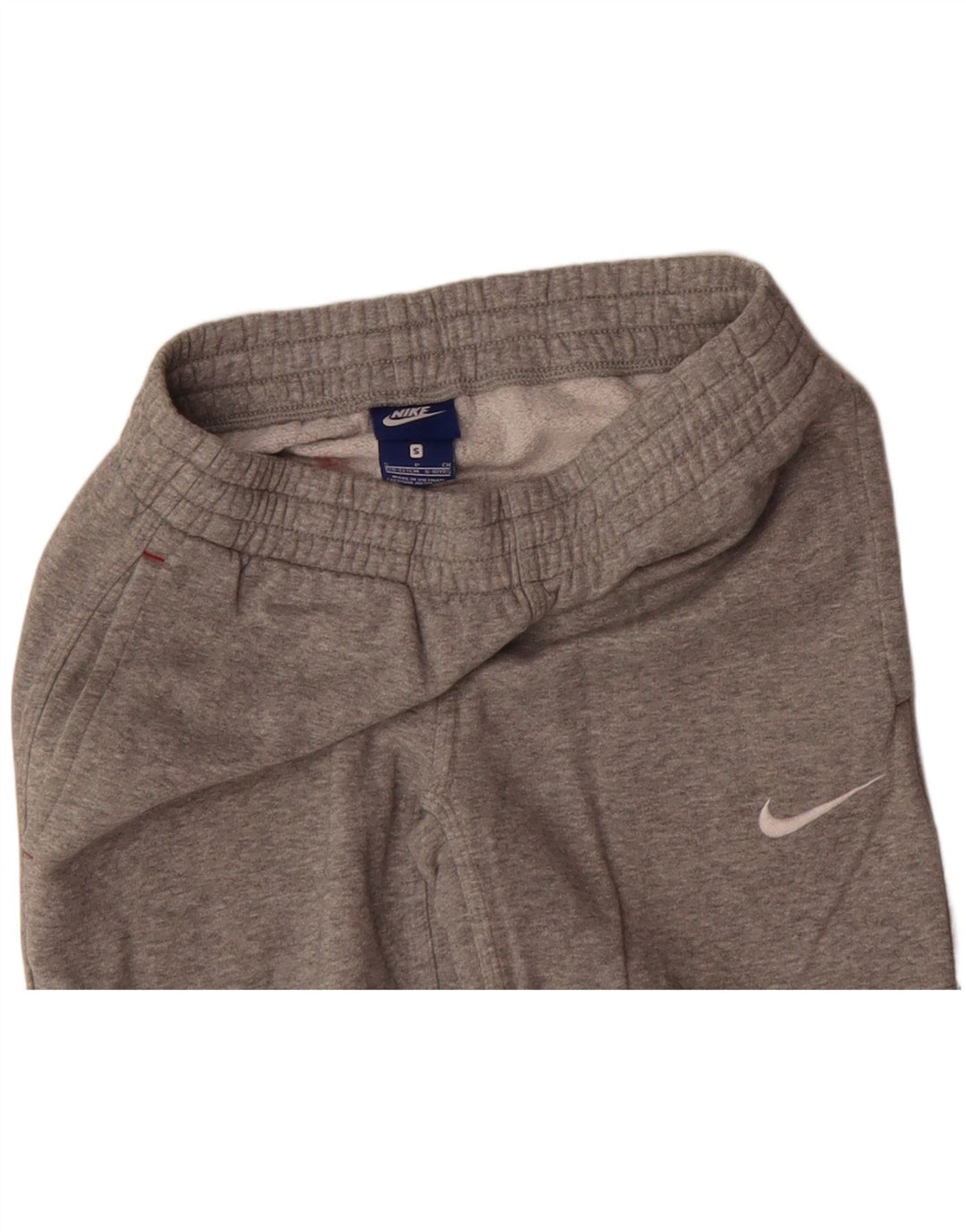 NIKE Boys Tracksuit Trousers Joggers 8-9 Years Small Grey Cotton
