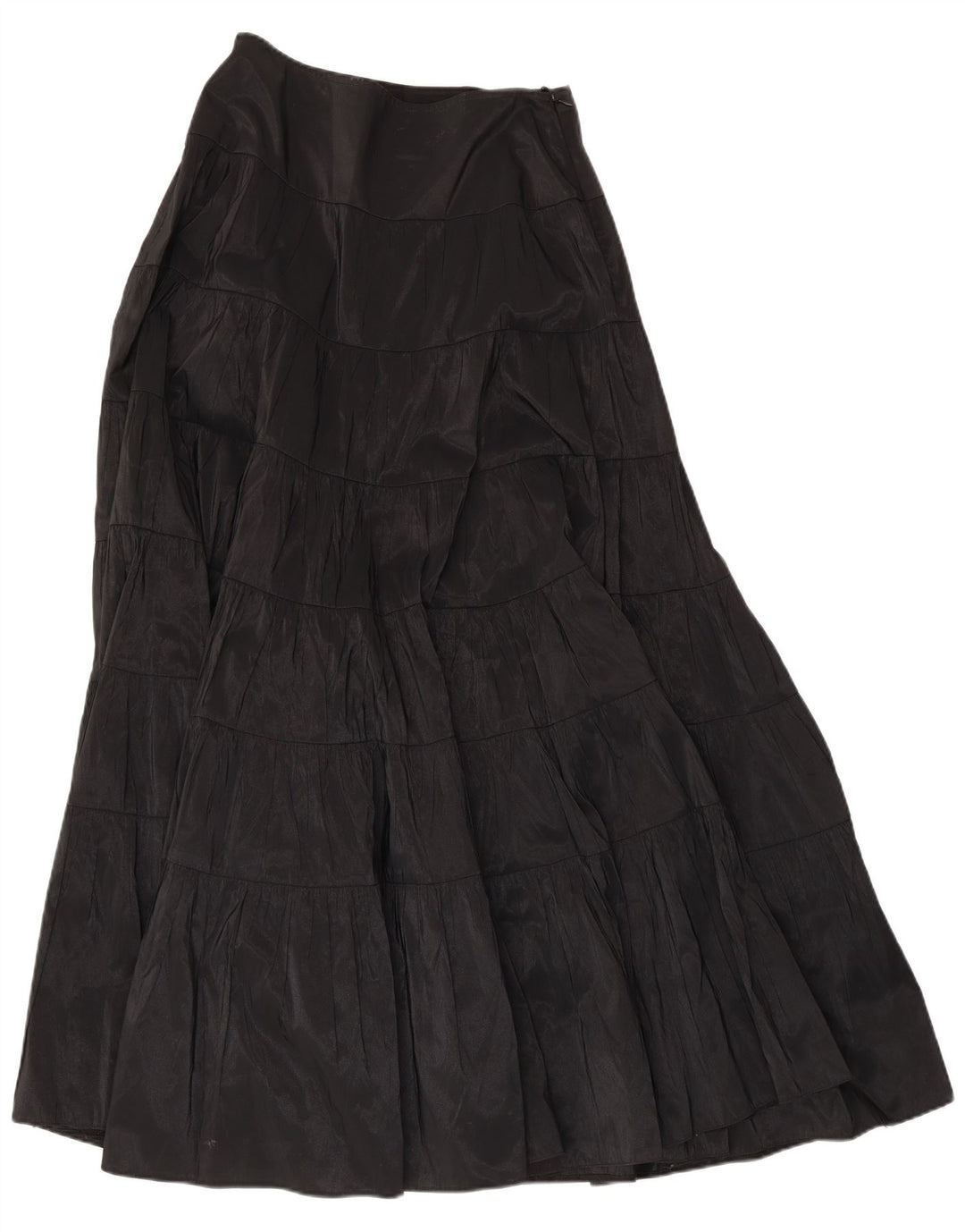 Murek Damen Maxi-Stufenrock mit hoher Taille, W30, Mittelschwarz