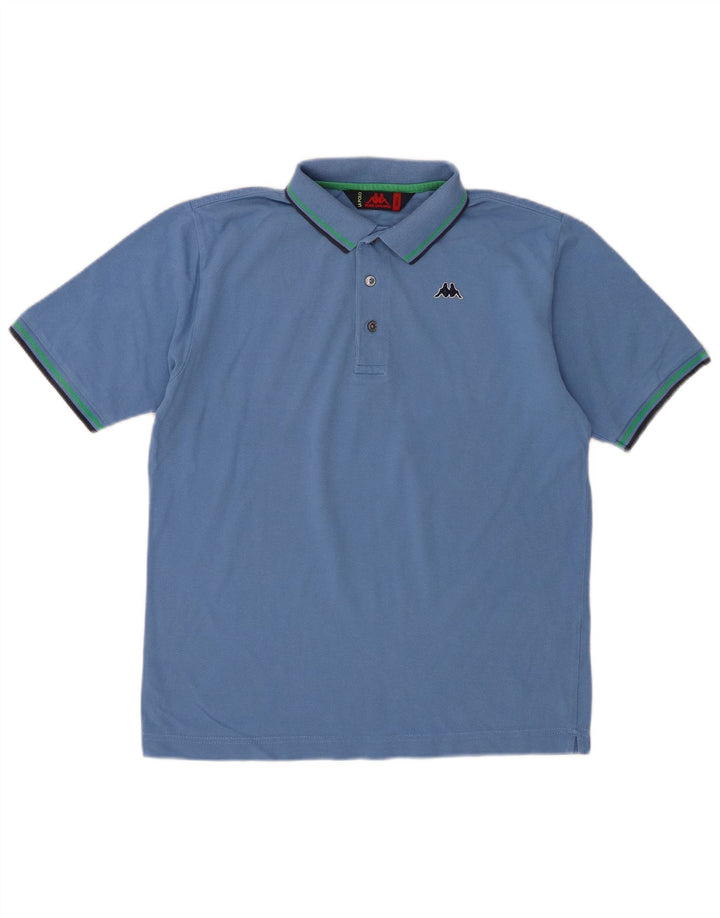 Kappa Herren-Poloshirt, kleine blaue Baumwolle
