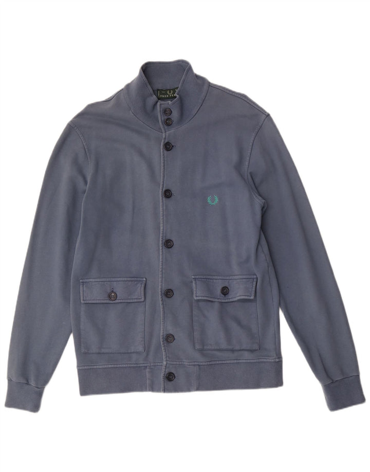 Fred Perry Herren-Trainingsanzug-Oberteil, Jacke, Größe L, Blau