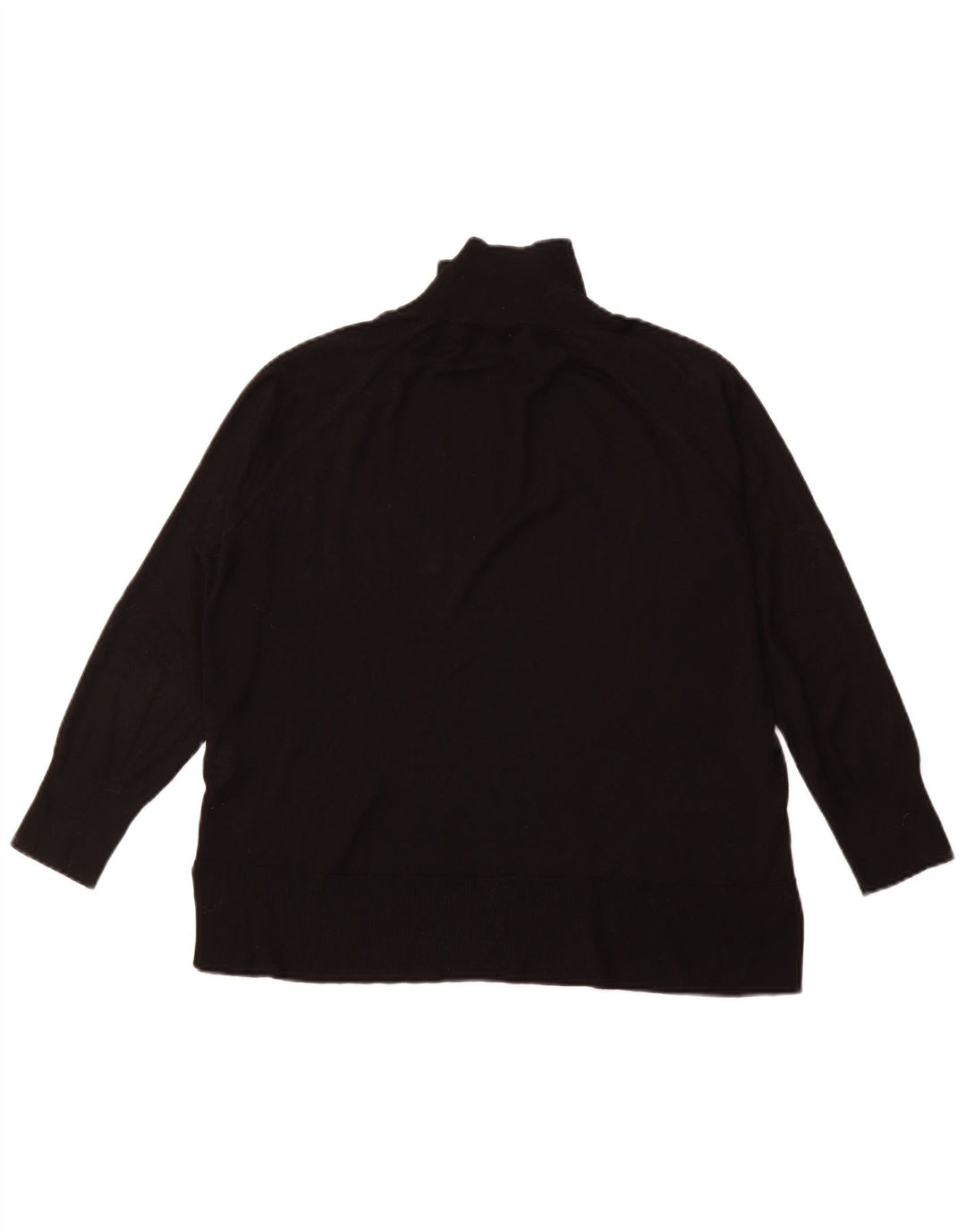 ZARA Womens Turtle Neck Jumper Sweater UK 16 Large Black Striped