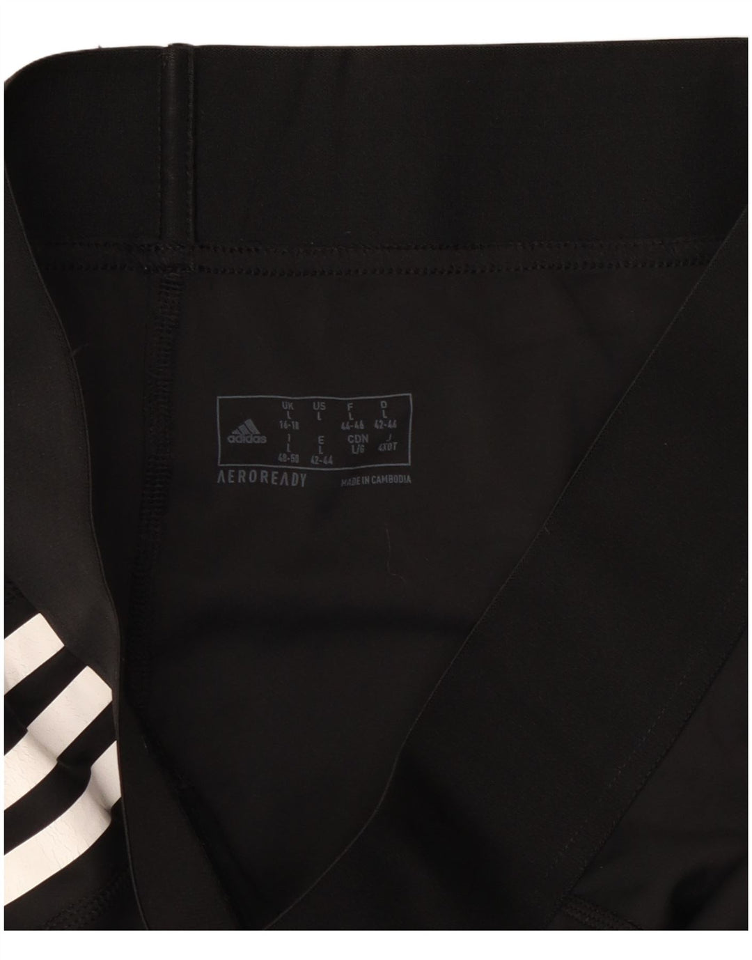 Adidas Damen Aeroready Leggings UK 16/18 Large Schwarz