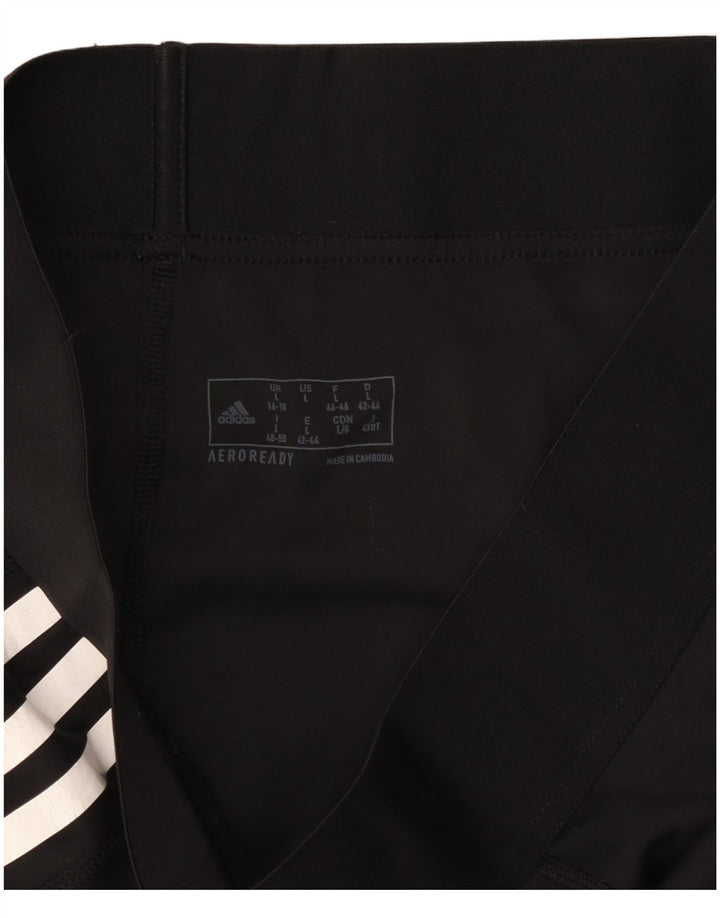 Adidas Damen Aeroready Leggings UK 16/18 Large Schwarz