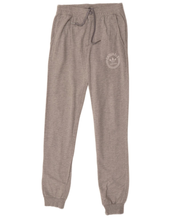 Adidas Damen Graphic Trainingshose Jogger UK 8 Small Grau meliert