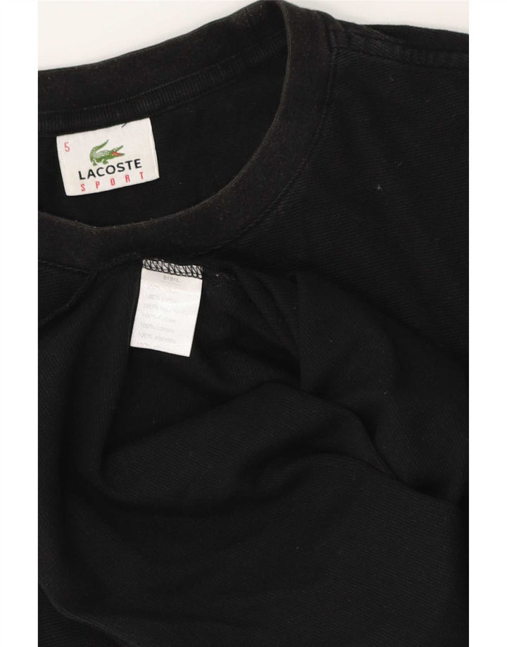 Lacoste Herren T-Shirt Top Größe 5 Große schwarze Baumwolle