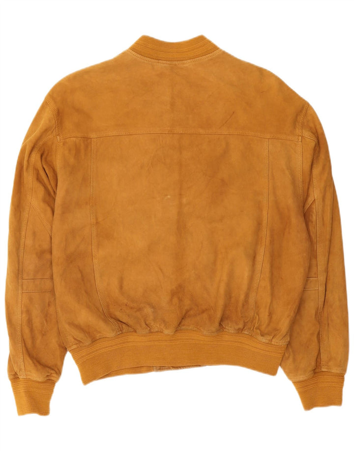 Burton Herren Wildleder Bomberjacke UK 38 Mittelbraunes Leder