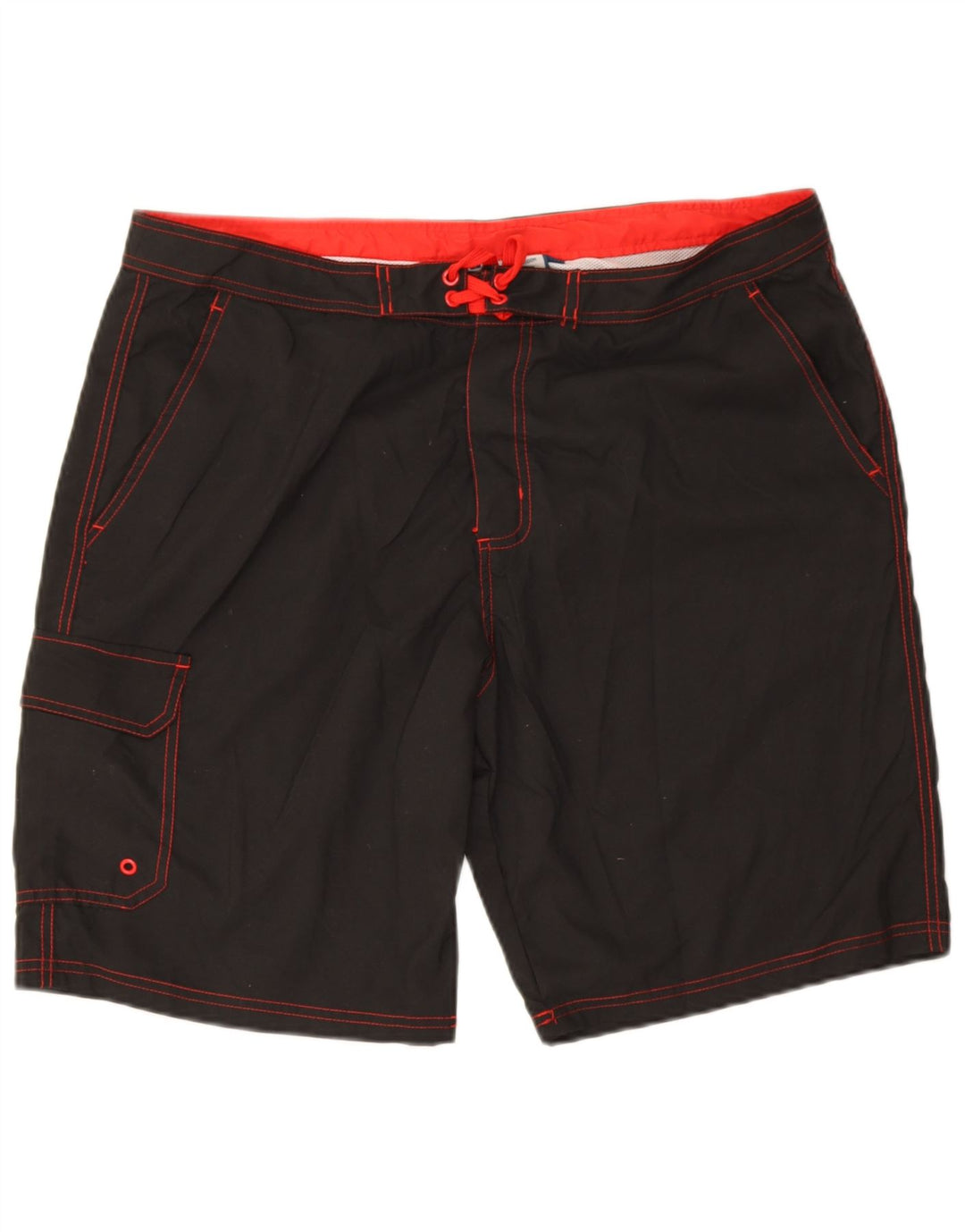 Mountain Warehouse Herren-Cargo-Badeshorts XL, schwarzes Polyester