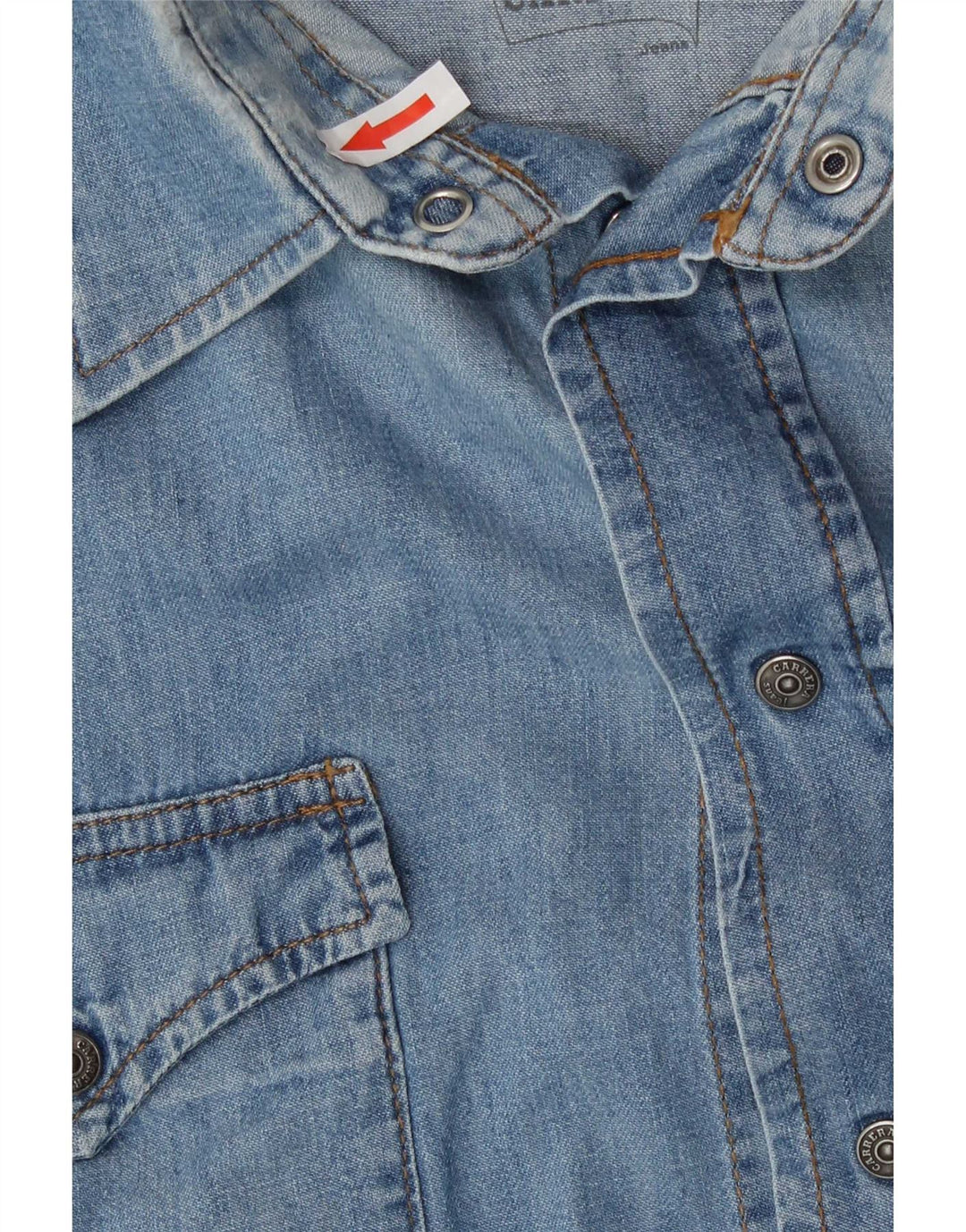Carrera Herren-Jeanshemd, große blaue Baumwolle