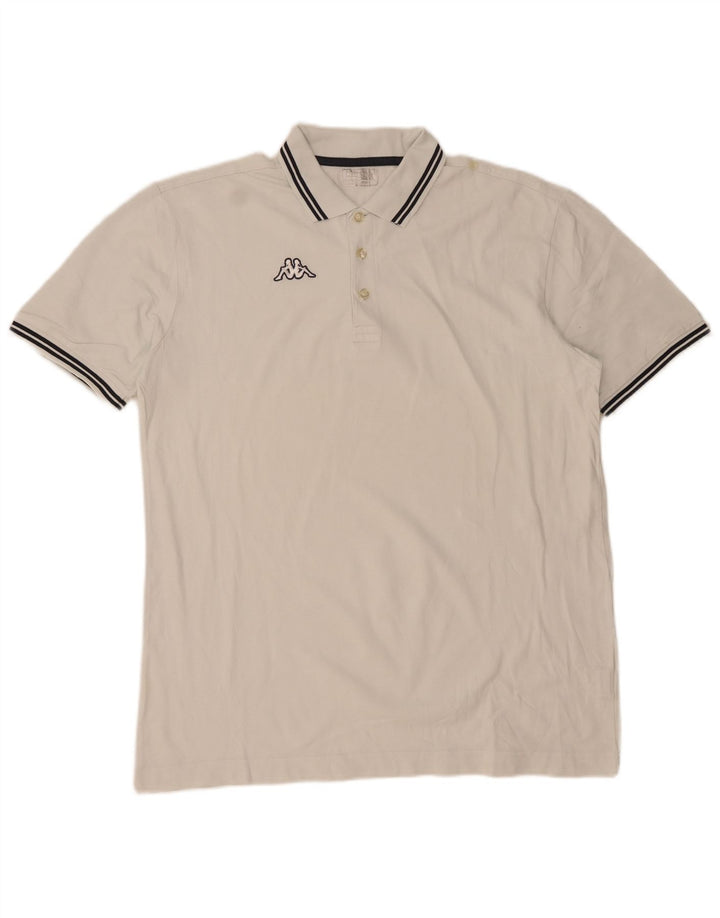KAPPA Herren Poloshirt 2XL Weiße Baumwolle