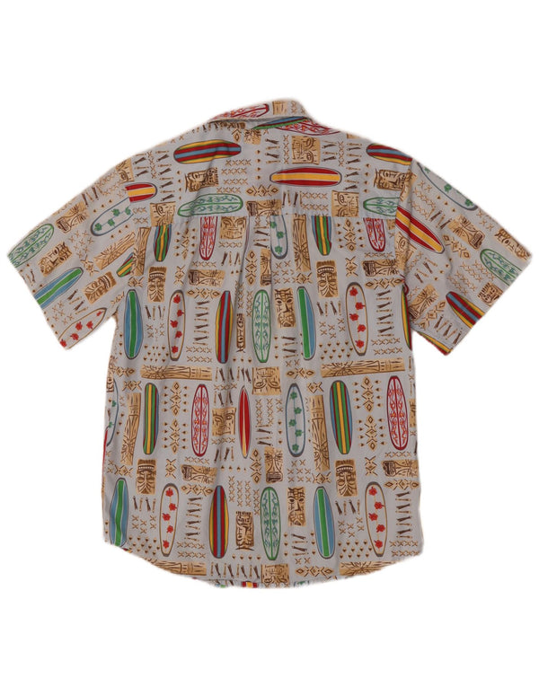 Old Navy Jungen-Hemd mit abstraktem Muster, 14–15 Jahre, XL, blau, hawaiianisch