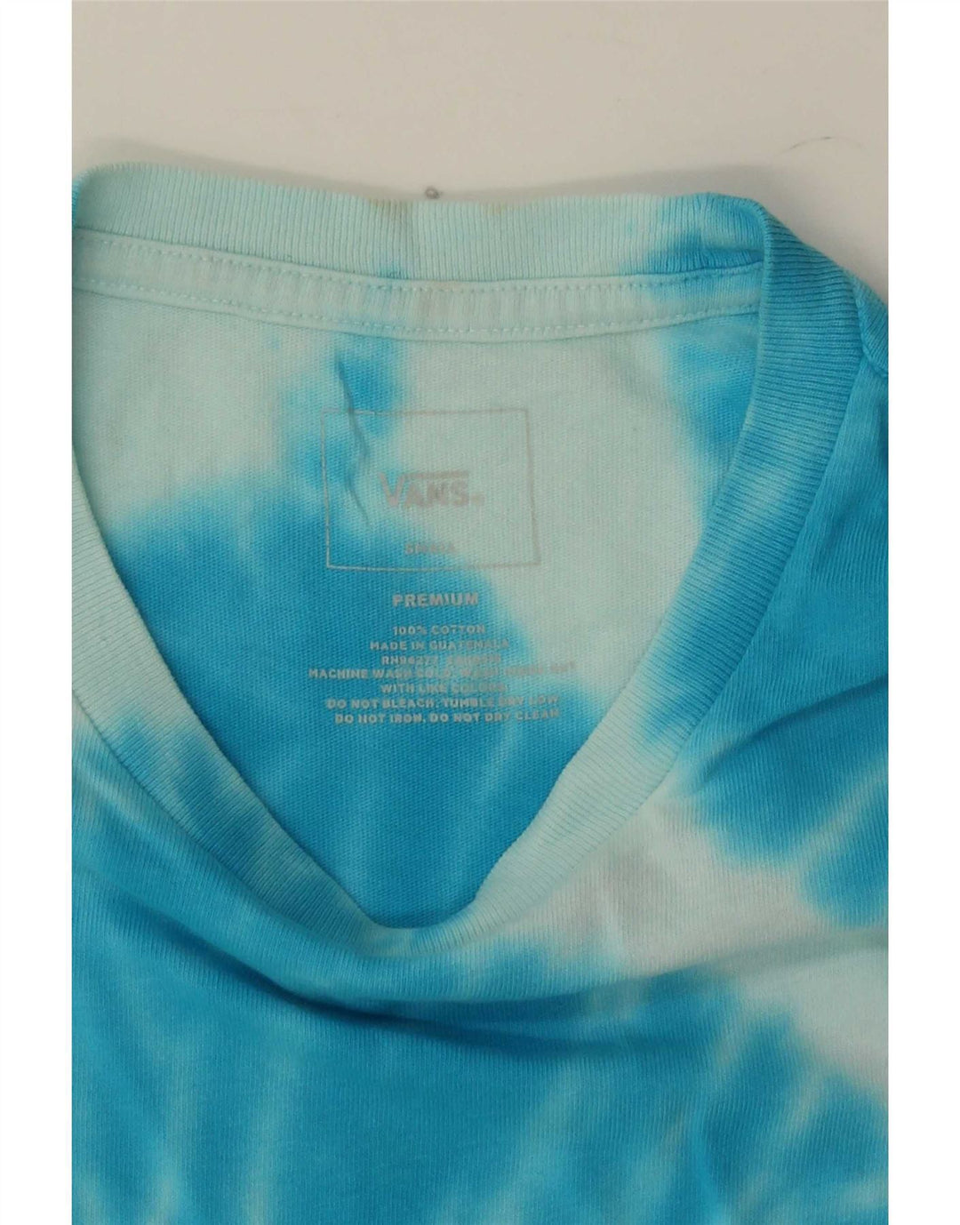 Vans Herren T-Shirt Top Small Blau Tie Dye Baumwolle
