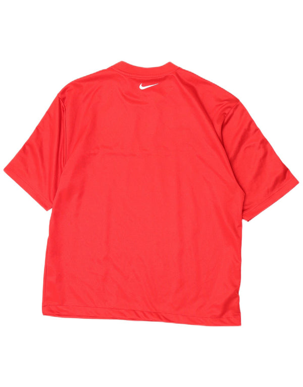 Nike Herren T-Shirt Top UK 45/47 XL Rot Colourblock Polyester