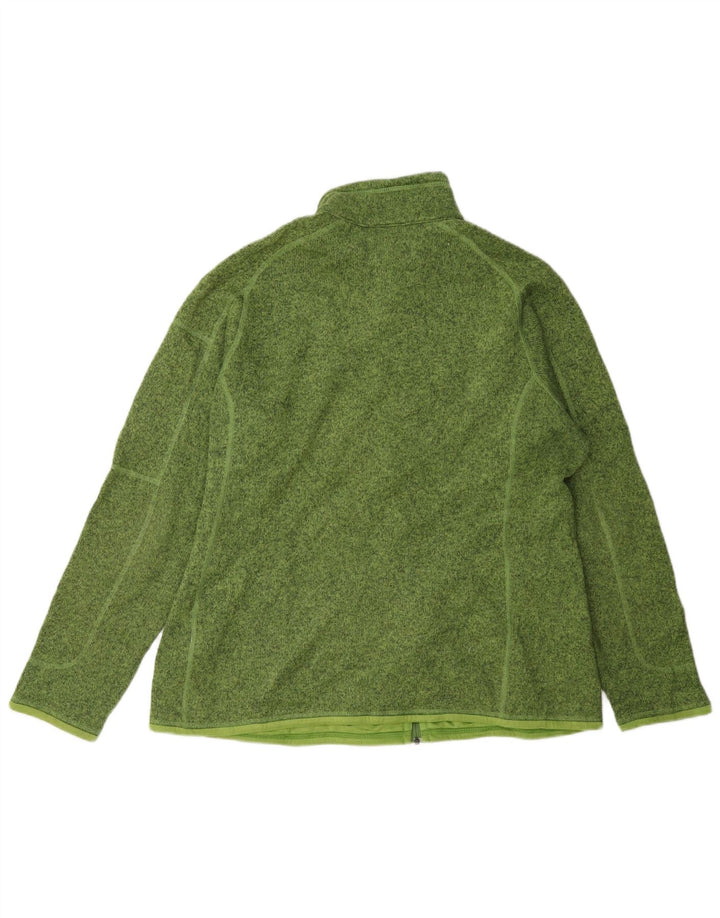 Patagonia Herren-Trainingsanzug-Oberteil, Jacke, XL, grün geflecktes Polyester
