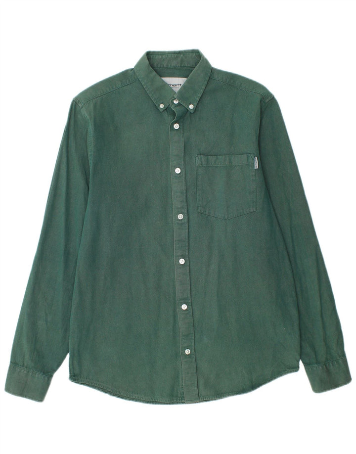 Carhartt Herren-Hemd, klein, grüne Baumwolle