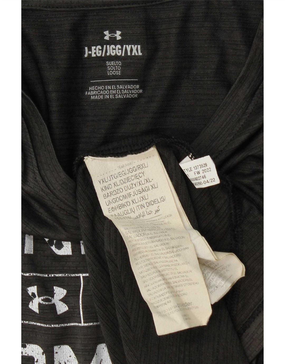 Under Armour Jungen-T-Shirt mit Grafik, 13–14 Jahre, XL, grau geflecktes Polyester
