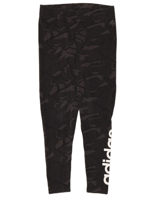 Adidas Damen Graphic Leggings UK 20/22 XL Schwarz Camouflage Baumwolle