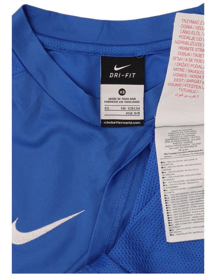 NIKE Dri Fit Grafik-T-Shirt für Jungen, 6–7 Jahre, XS, Blau, Polyester