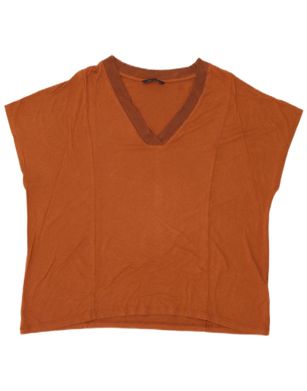 Marks & Spencer Damen Bluse Top UK 20 2XL Braune Viskose
