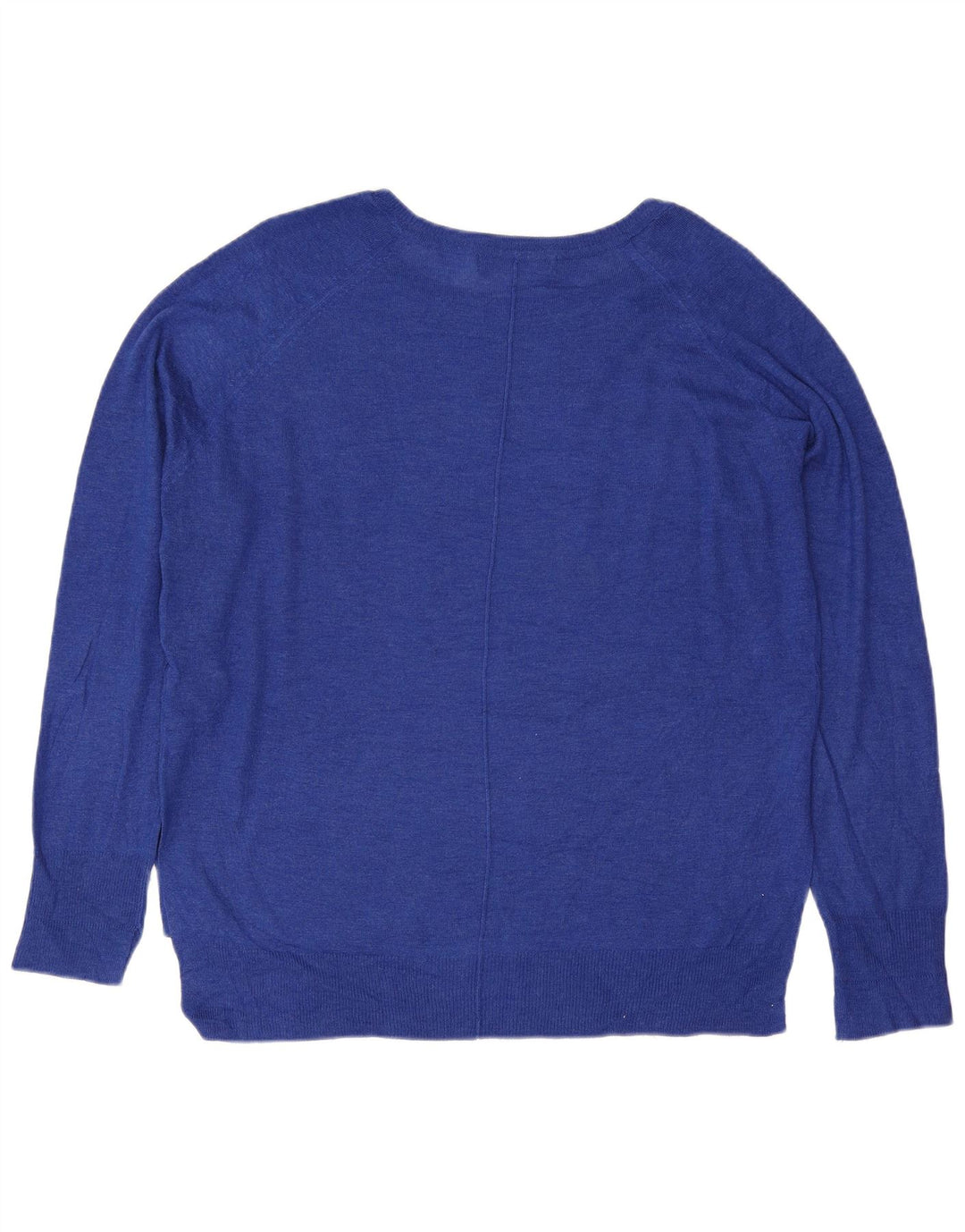 Zara Damen-Pullover mit U-Boot-Ausschnitt, UK 14, mittelblaue Viskose