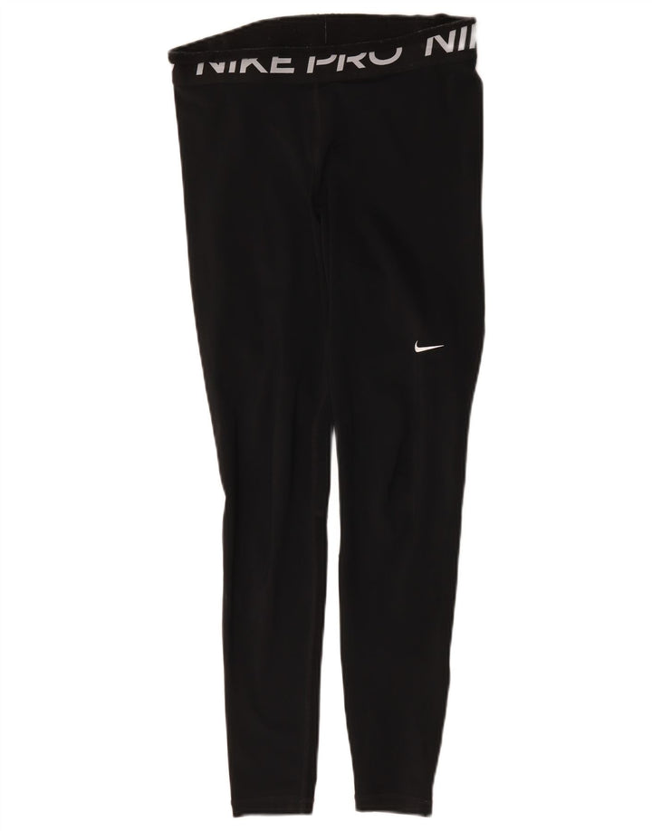 Fila Womens Dri Fit Graphic Leggings UK 12 Mittelschwarzes Polyester