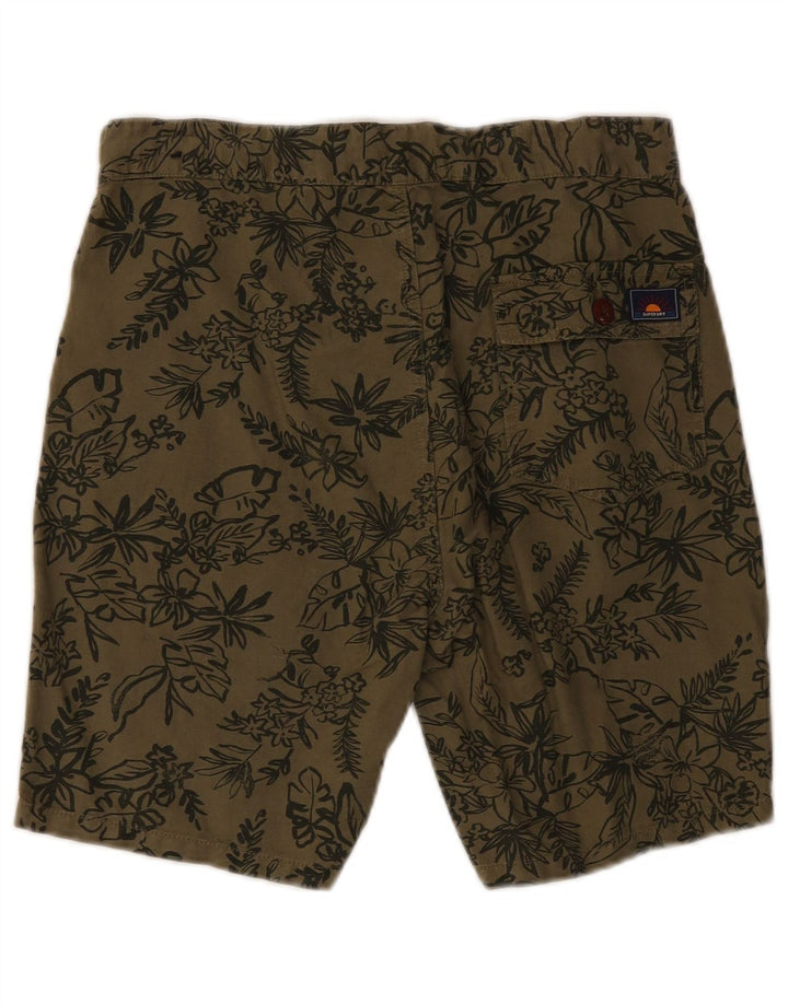 Superdry Herren Chinoshorts W30 Medium Khaki Floral