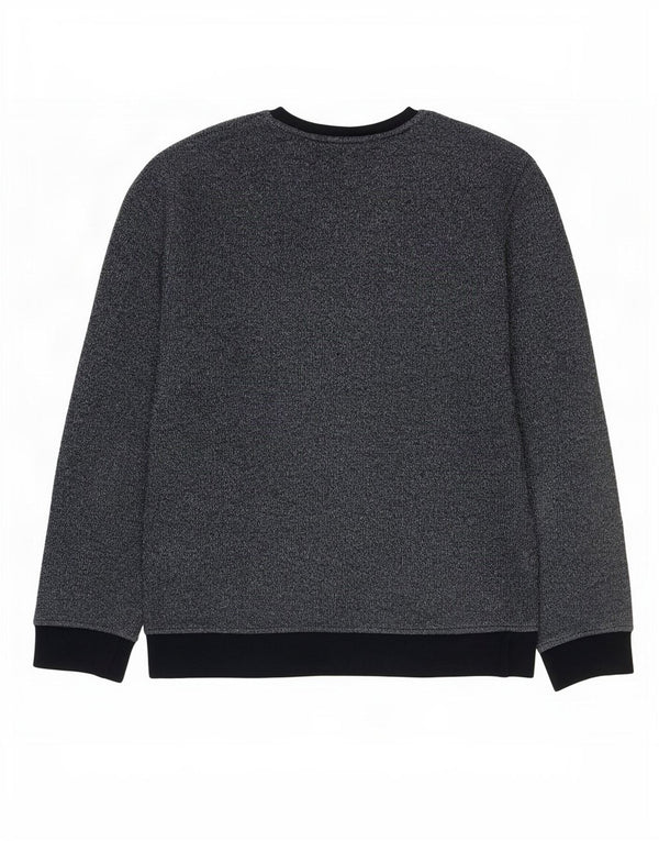 U.S. Polo Assn. Herren-Sweatshirt-Pullover aus mittelblauer, gesprenkelter Baumwolle