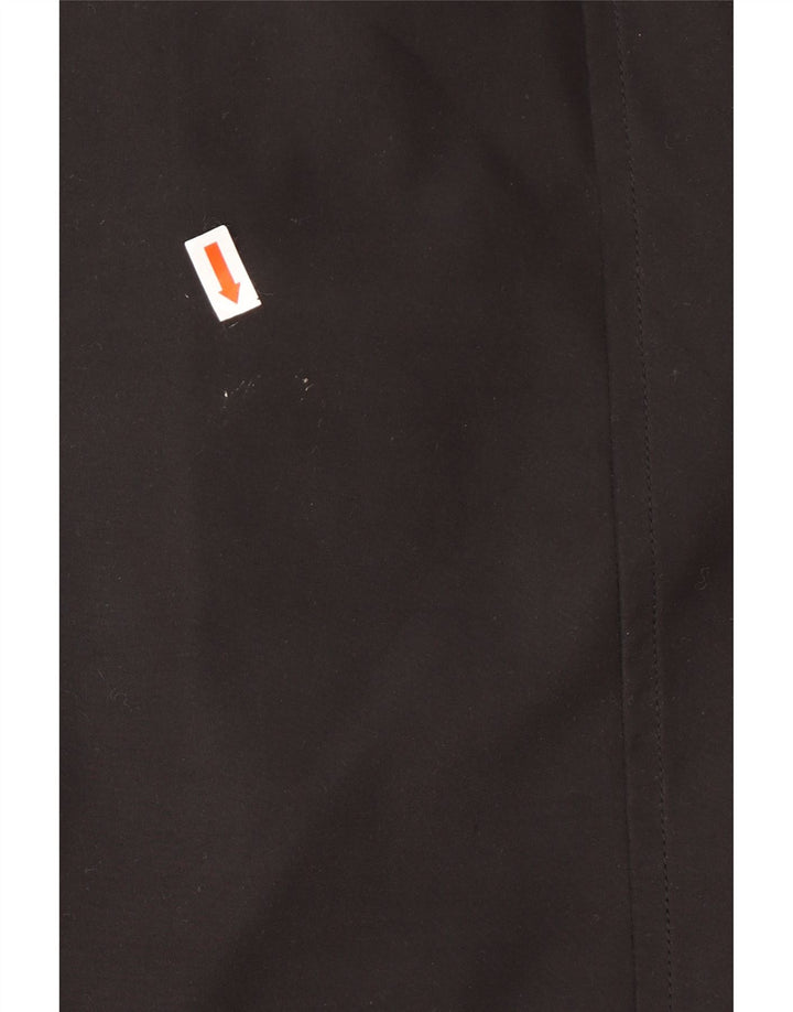 TOMMY HILFIGER Damen Windjacke Mantel UK 16 Large Schwarz Polyester