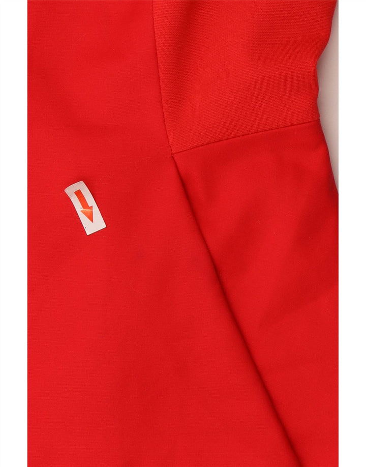 Ärmelloses Schößchenkleid für Damen von Ted Baker, Größe 2, klein, rote Baumwolle