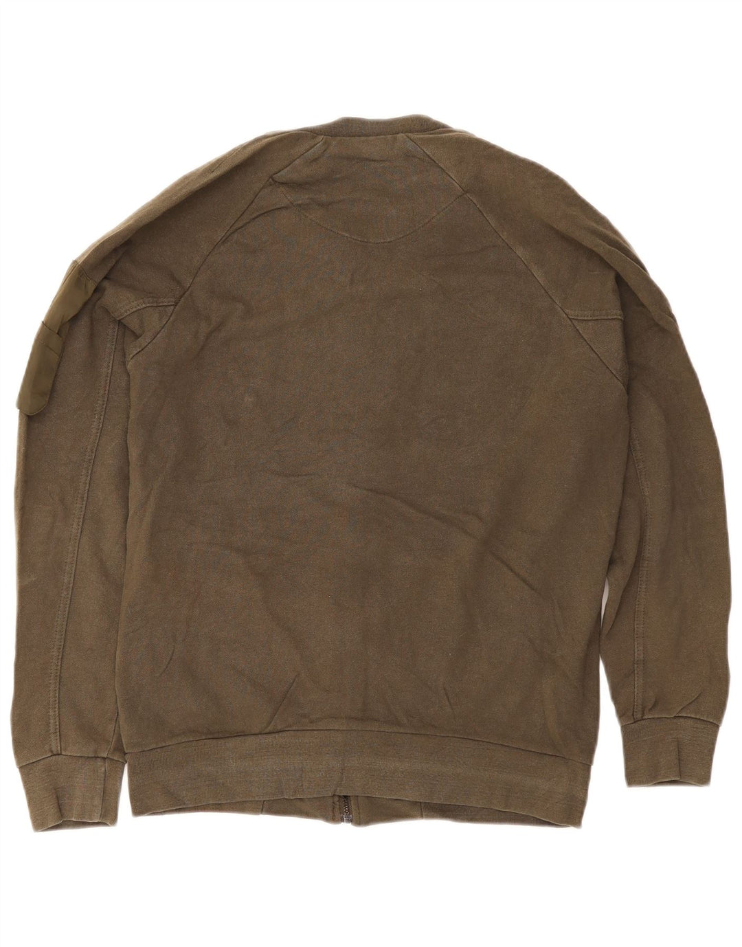 Zara Herren-Trainingsanzug-Top-Jacke, große Khaki-Baumwolle