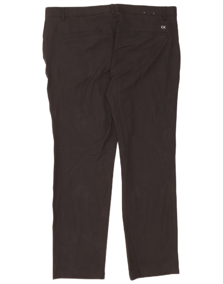 Calvin Klein Herren Straight Chino Hose W42 L33 Schwarz Polyester