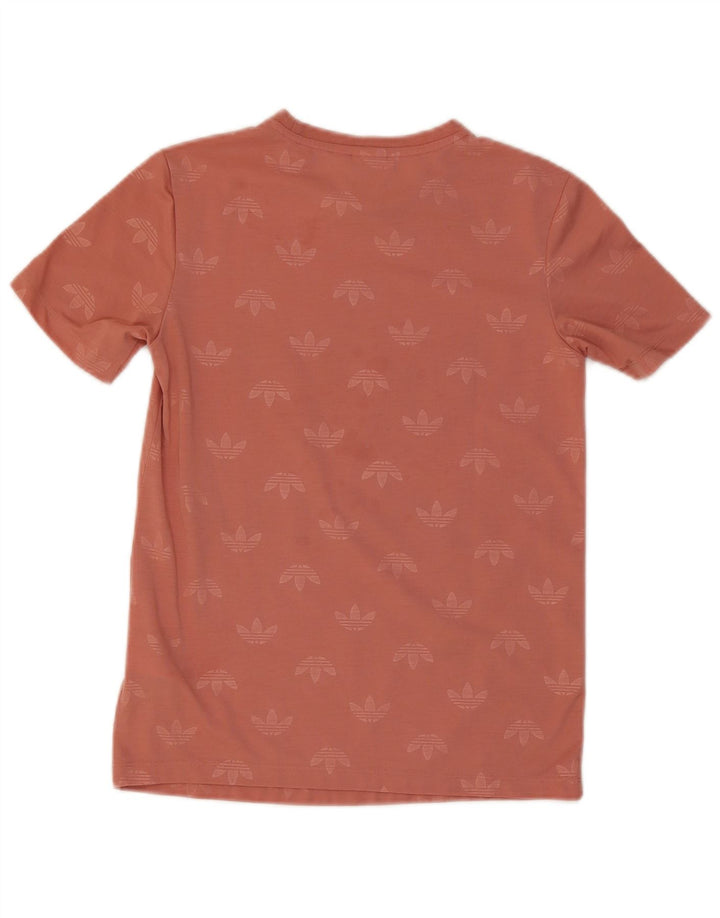 Adidas Damen Grafik T-Shirt Top UK 8 Small Rosa Polyester