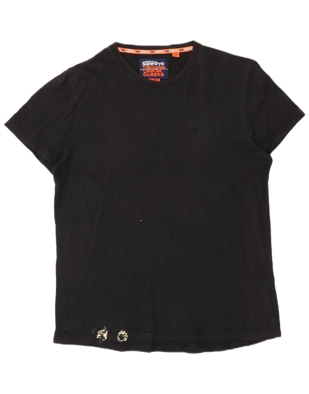 Superdry Herren T-Shirt Top XL Schwarz Baumwolle