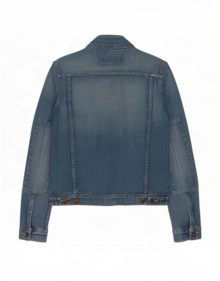 Fcuk Damen Jeansjacke UK 10 Small Blaue Baumwolle
