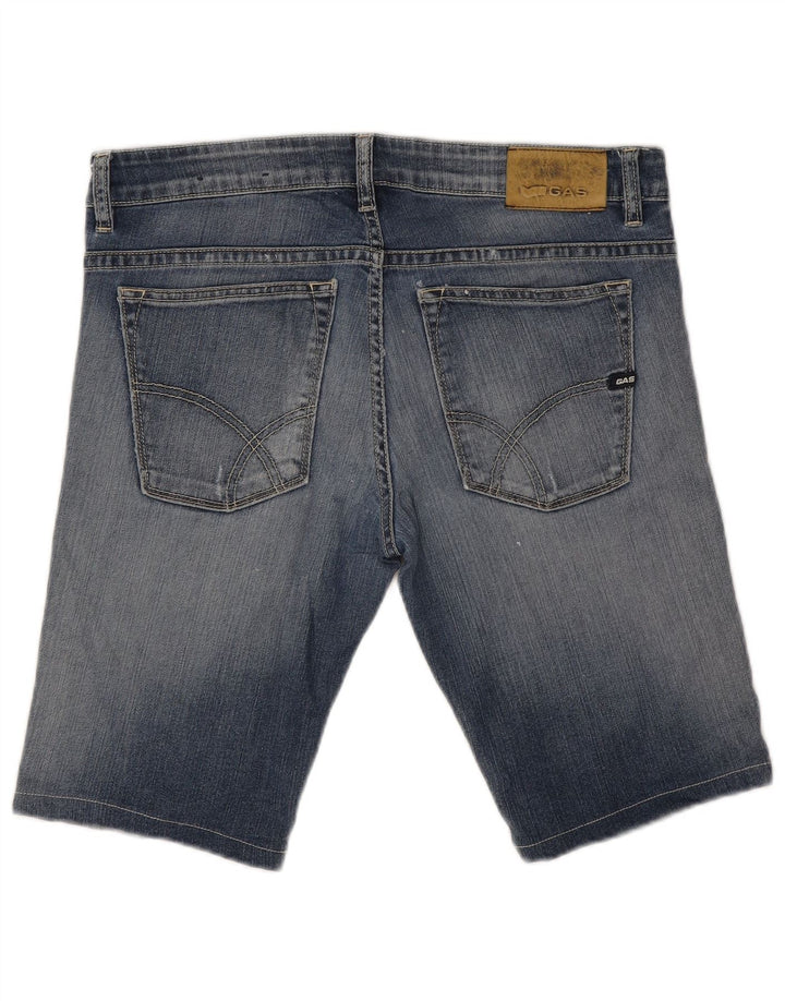 Gas Herren Jeansshorts W32 mittelblaue Baumwolle