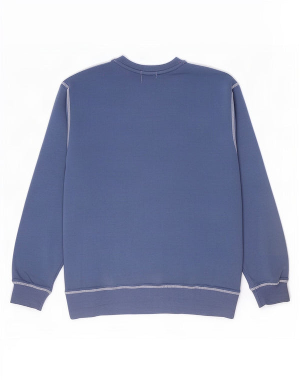 PEPE Jeans Womens Graphic Sweatshirt Jumper UK 18 XL Blue Colourblock