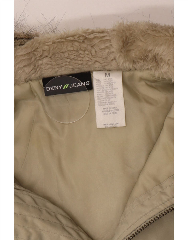 Dkny Damen-Windbreakerjacke mit Kapuze, UK 14, Medium Khaki, Nylon