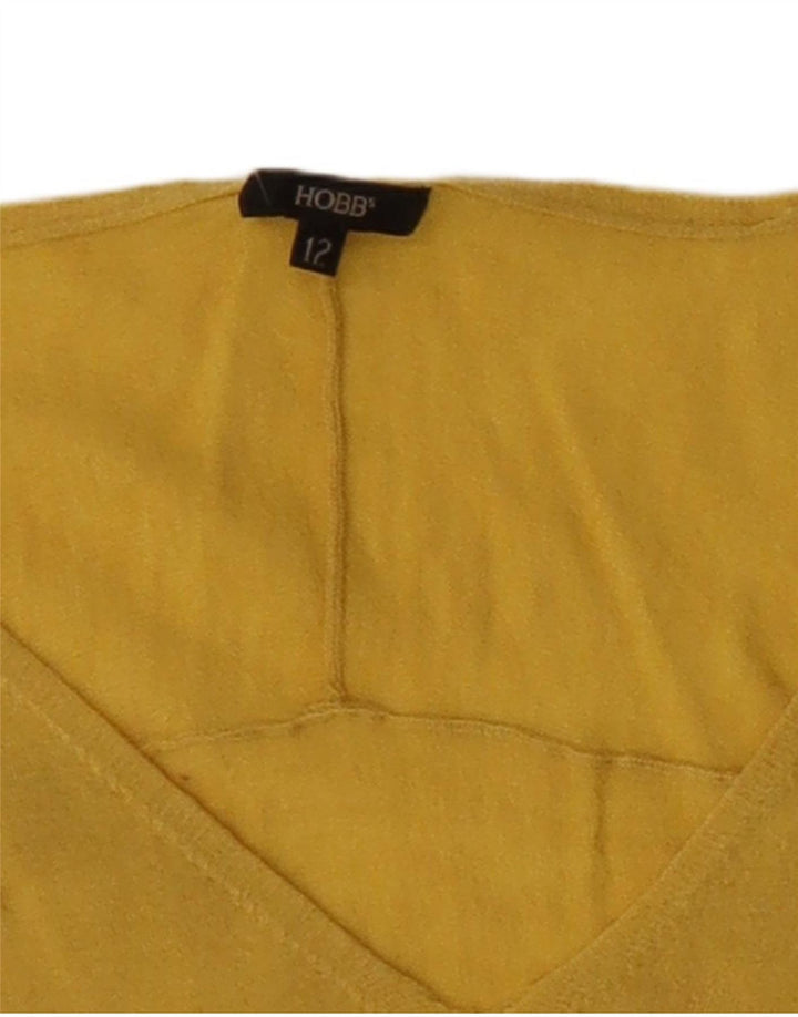 Hobbs Damen-Pullover mit V-Ausschnitt, UK 12, mittelgelbe Wolle