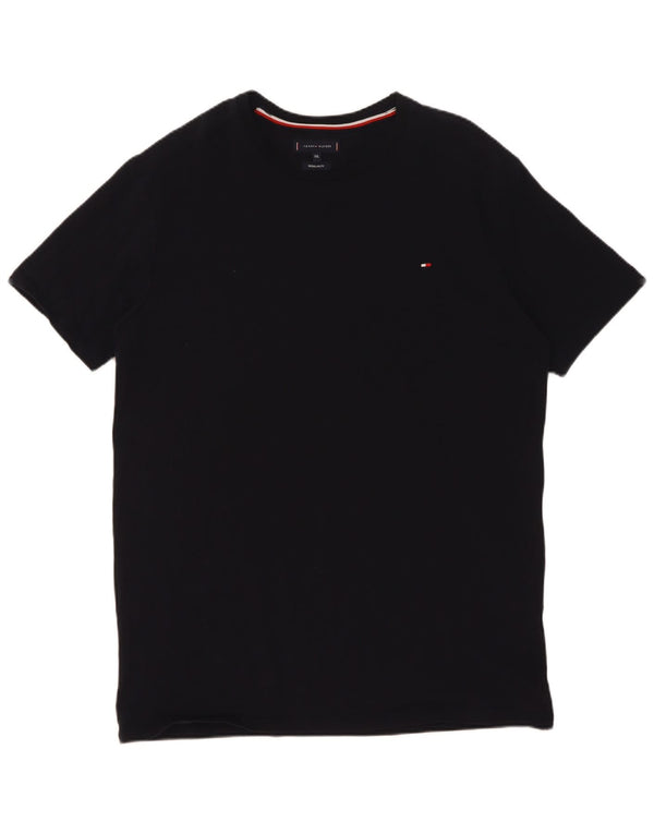 Tommy Hilfiger Herren-T-Shirt mit normaler Passform, 2XL, Marineblau, Baumwolle