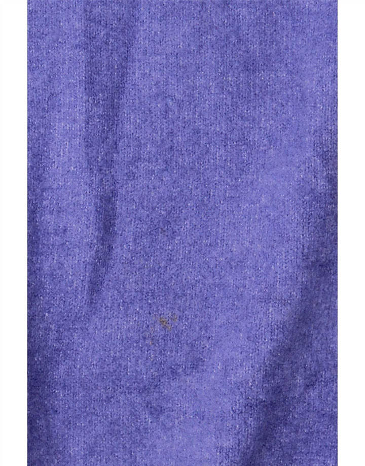 Übergroßer Rollkragenpullover von Zara für Damen, Gr. 14, mittelblaues Acryl
