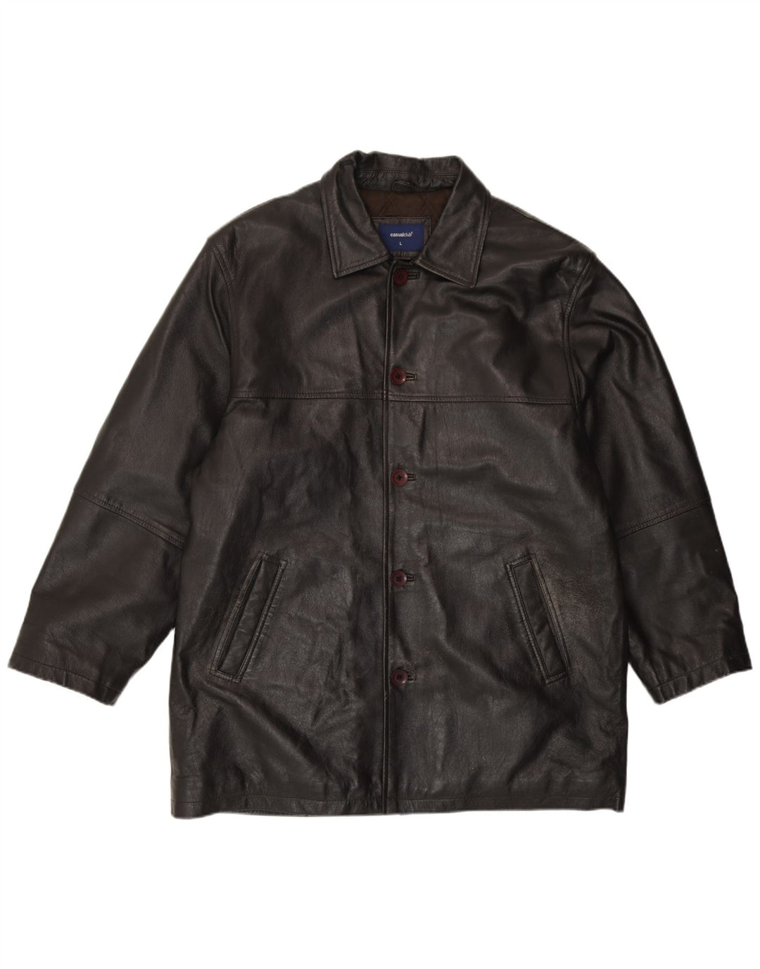 Debenhams Herren Lederjacke UK 40 Großes schwarzes Leder