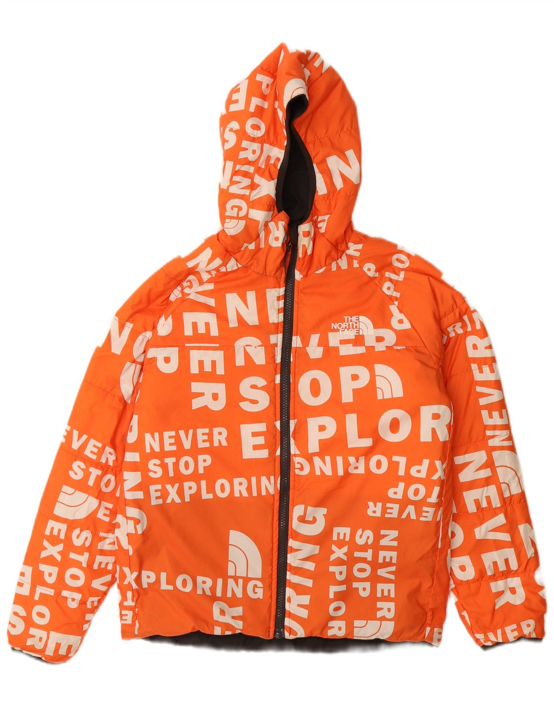 The North Face Wendbare, wattierte Jacke mit Kapuze für Jungen, 9–10 Jahre, Mittelschwarz