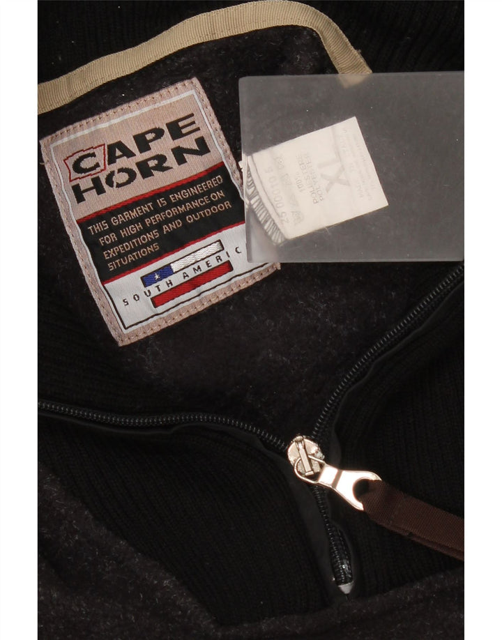 Cape Horn Herren-Sweatshirt mit Reißverschluss, XL, Schwarz, Polyester