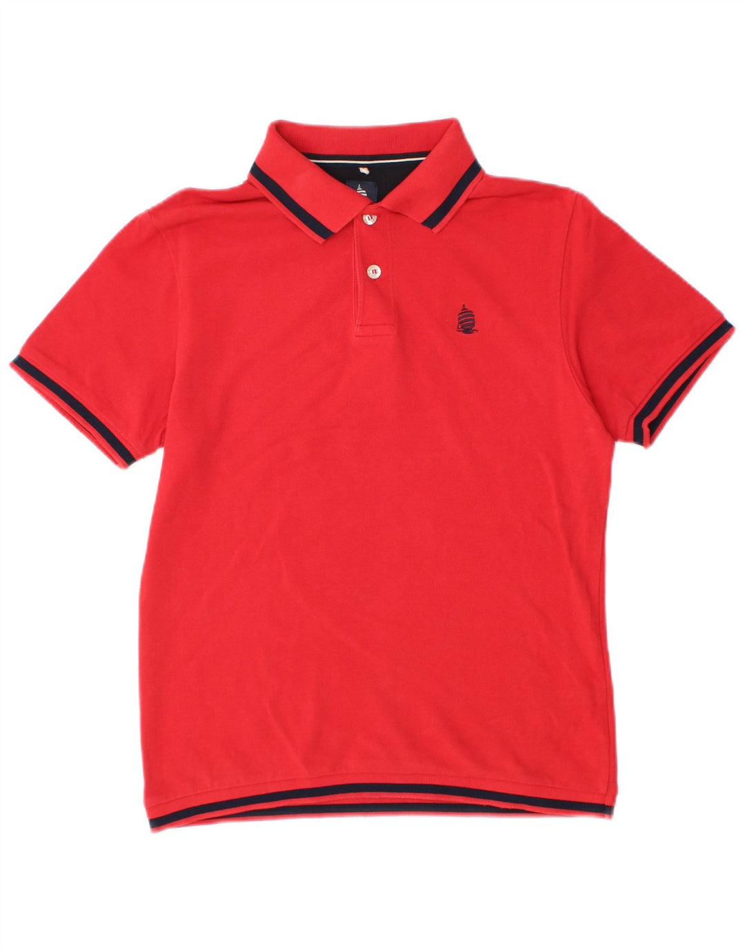 MARINA YACHTING Herren Slim Fit Poloshirt Mittelrote Baumwolle